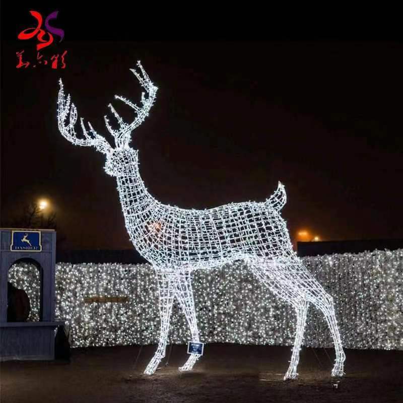Waterproof outdoor LED string lights reindeer motif light