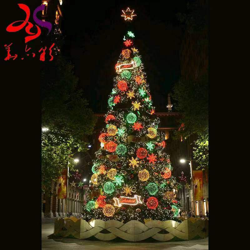 smart led light multicolor outdoor lighting giant luxury 3d Christmas tree for holiday decoration