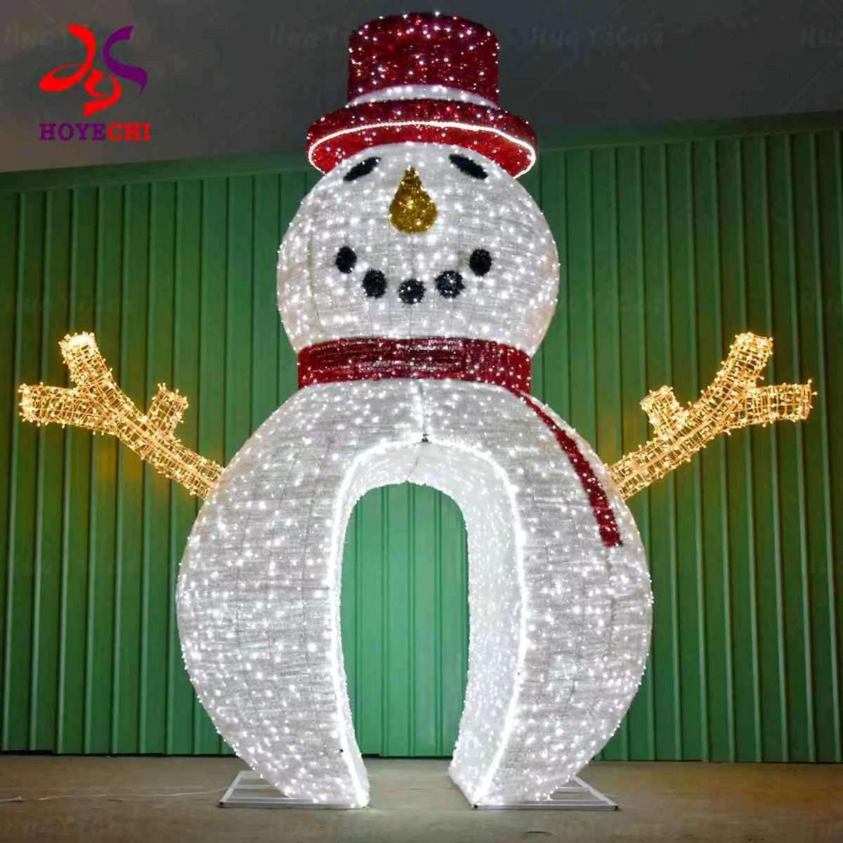 Giant LED Lighting Arch Snowman