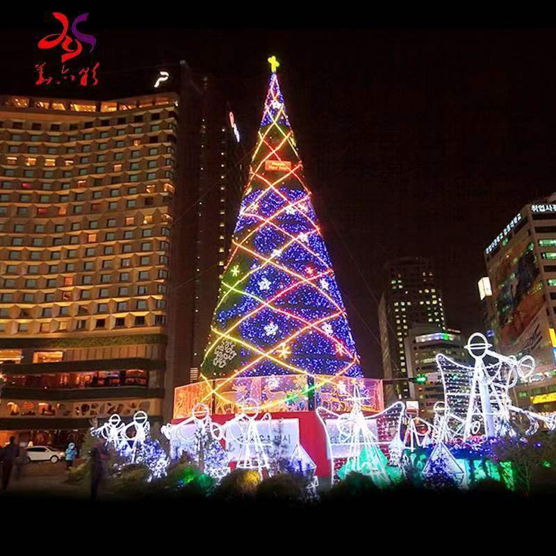 commercial shopping center outdoor lighting artificial Xmas giant LED light Christmas tree