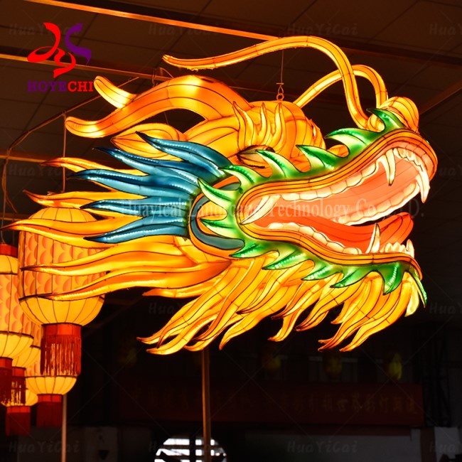 2022 Newest Design Outdoor Decoration Festival Celebration Chinese Silk Dragon Lantern