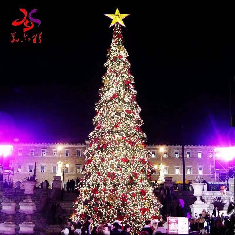 2022 Hotels decoration Luxury Giant Outdoor Lighting LED Christmas Tree with Decorations
