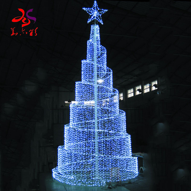 Large Spiral 3d LED Christmas Tree