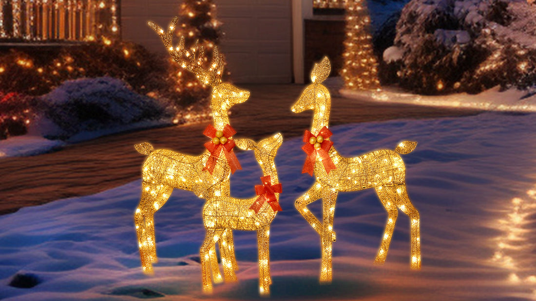 HOYECHI Outdoor Christmas Decorations Reindeer