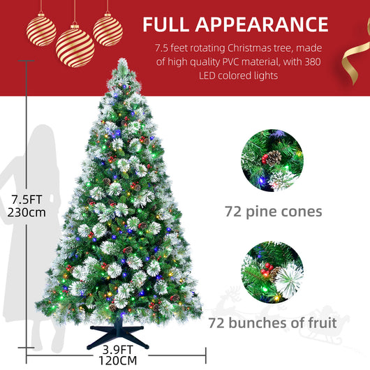 Multi function remote for HOYECHI 7.5ft rotating Christmas tree controlling timer brightness music volume and 8 lighting modes