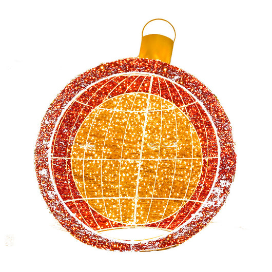 Isolated product image of HOYECHI customized LED Christmas ball arch giant ornament sphere archway for outdoor holiday displays