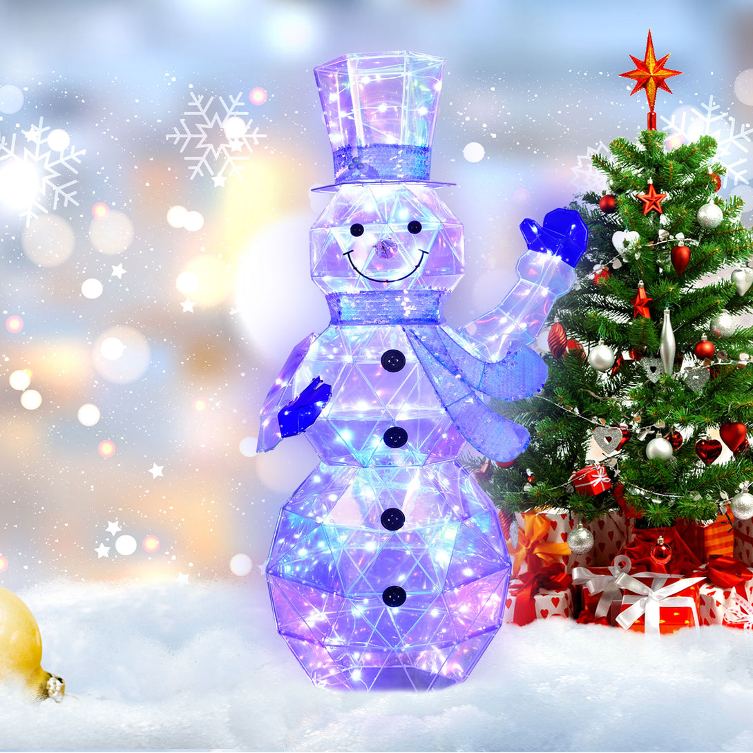 4ft Prismatic Snowman | Crystal LED Yard Decor | HOYECHI – HOYECHI ...