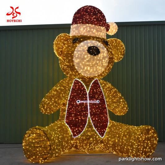 Large 4M Teddy Bear Motif Light – Waterproof Outdoor Holiday Decoration