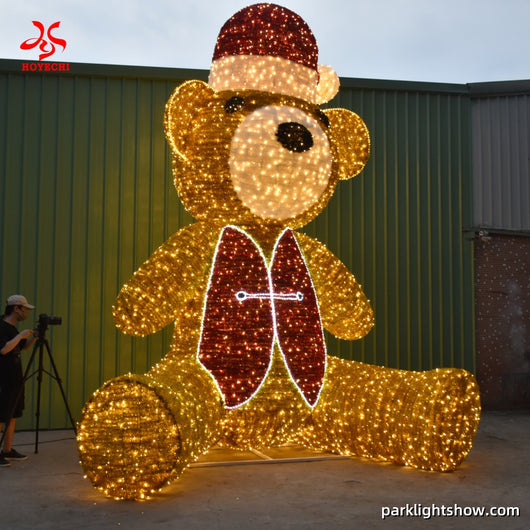large giant Christmas decoration Lights of teddy bear 
