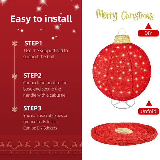 Packaged HOYECHI outdoor Christmas ornament set ready for shipping