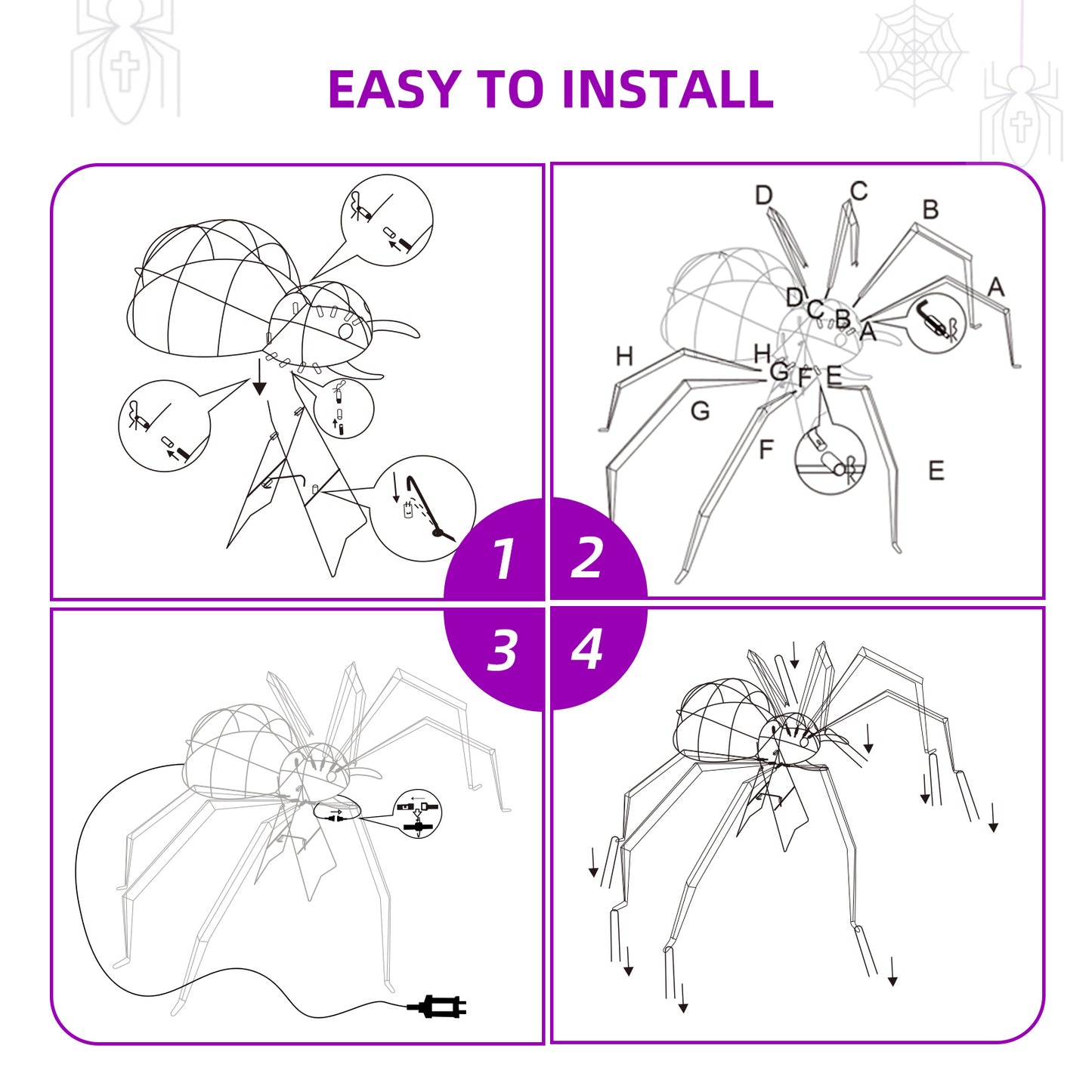 halloween decorations outside
halloween outdoor decorations
halloween yard decorations
halloween lights for yard
outdoor halloween decor
spiders halloween decorations
giant spider outdoor decoration
giant spider
halloween spider
halloween decoration