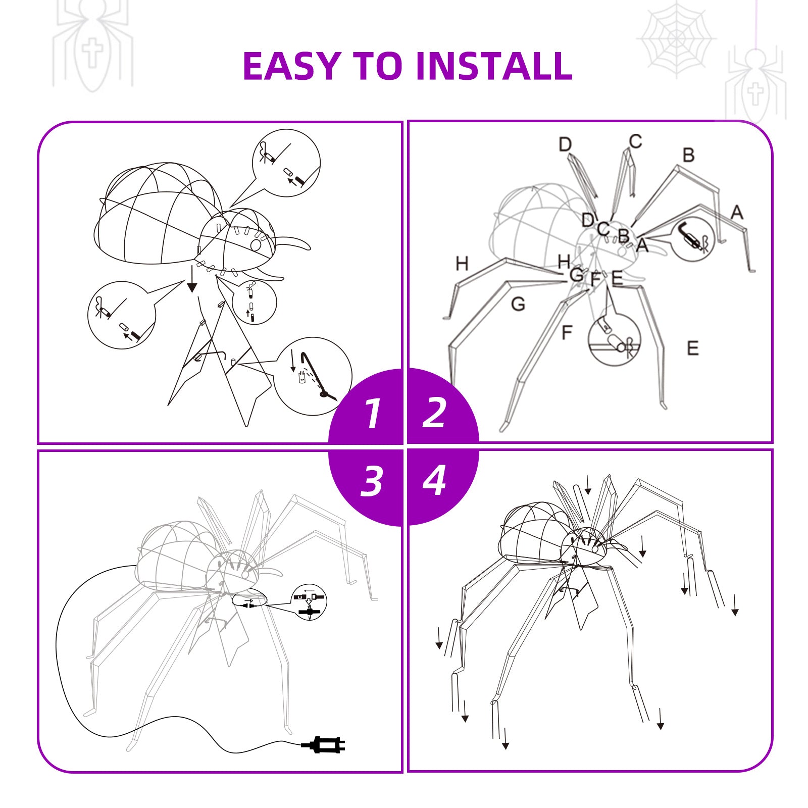 halloween decorations outside
halloween outdoor decorations
halloween yard decorations
halloween lights for yard
outdoor halloween decor
spiders halloween decorations
giant spider outdoor decoration
giant spider
halloween spider
halloween decoration