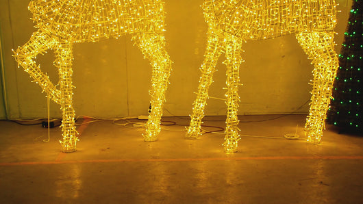 3D Theme Lamp Christmas Deer 2.7-meter Real Shot Video
